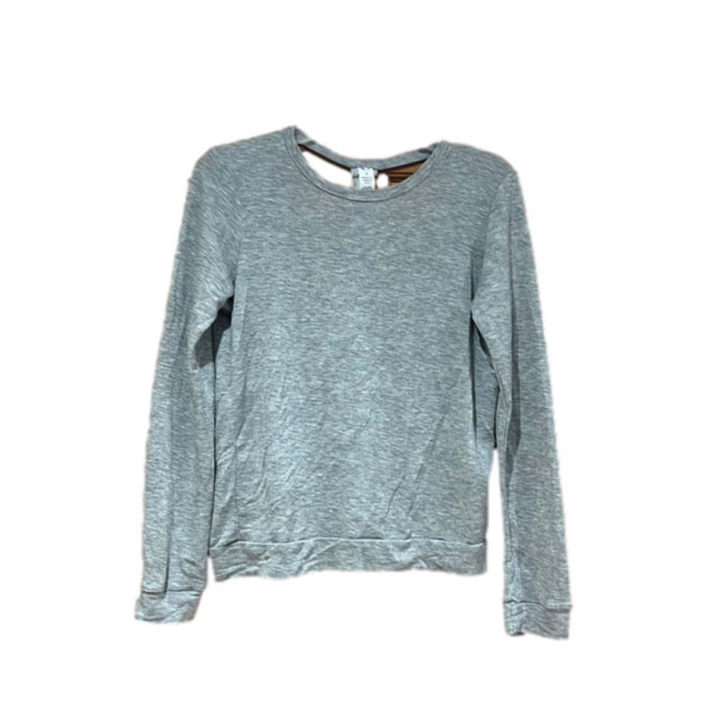 Gray Long Sleeve T Back Shirt